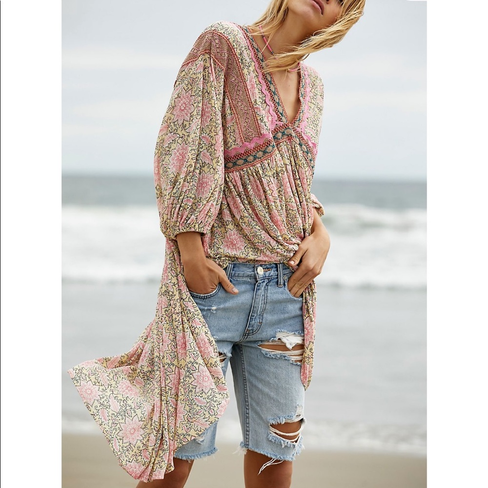 Free People Moon Child Maxi Top Size Large
